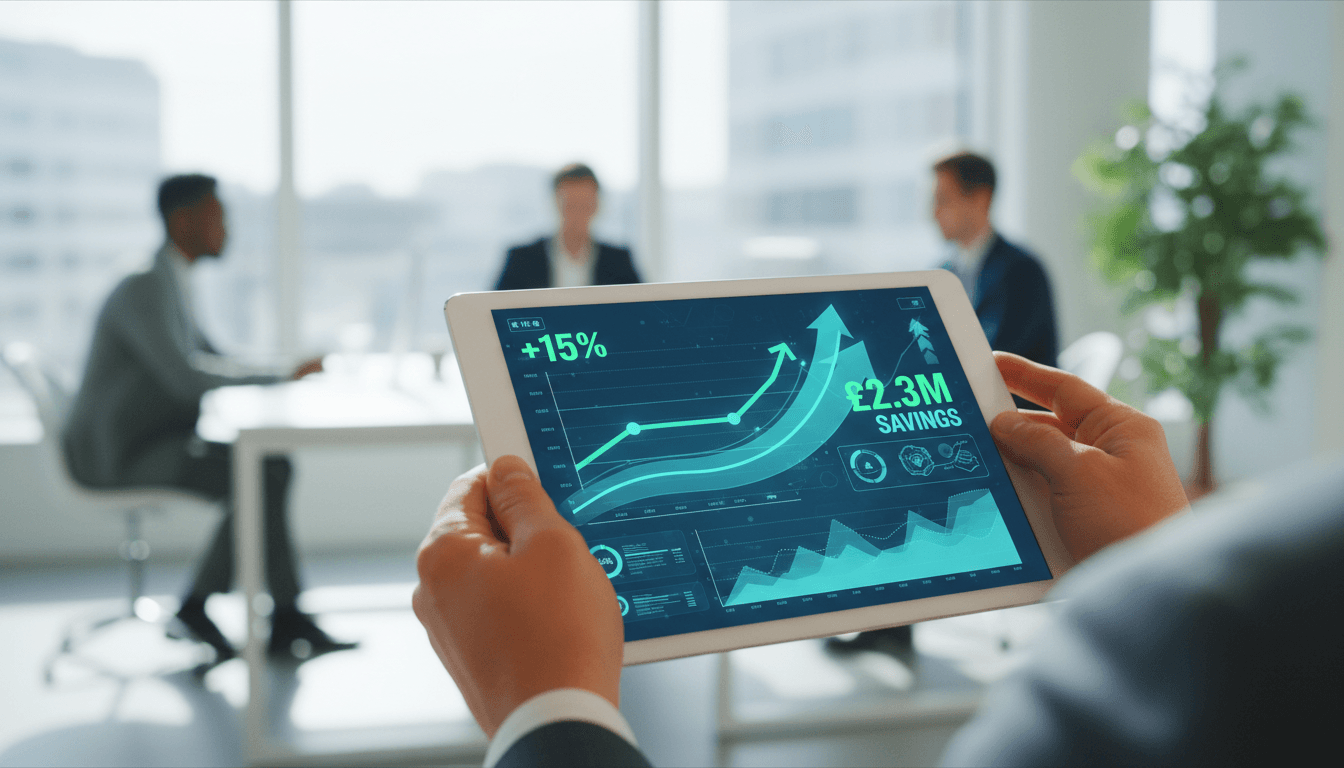 Analytics showing insurance savings growth