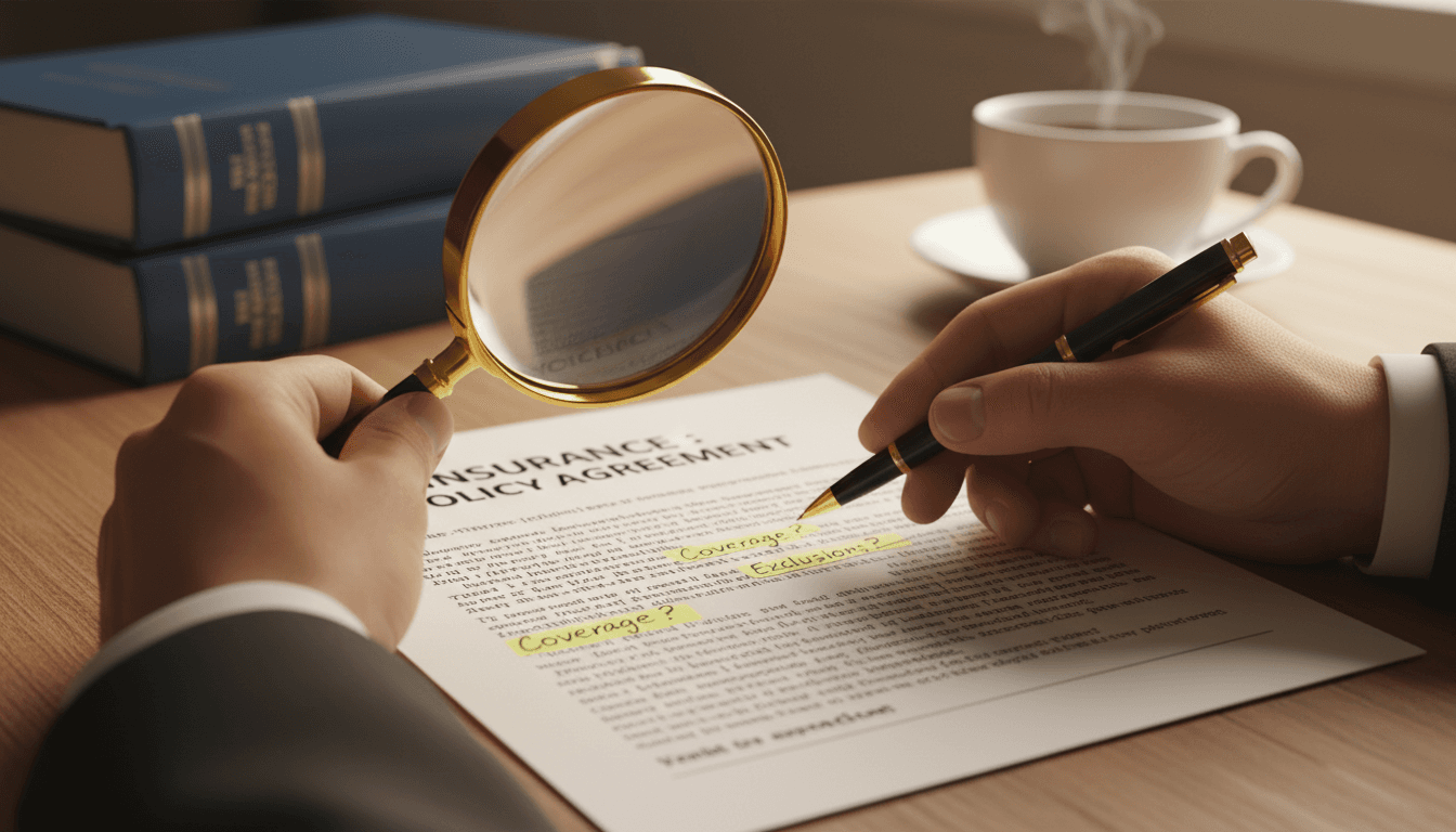 Detailed insurance policy review and assessment